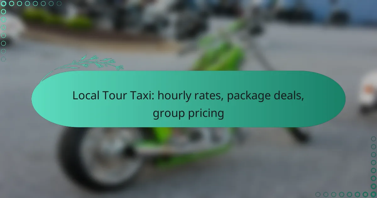 Local Tour Taxi: hourly rates, package deals, group pricing