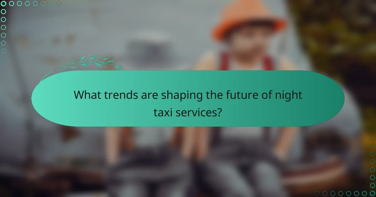 What trends are shaping the future of night taxi services?